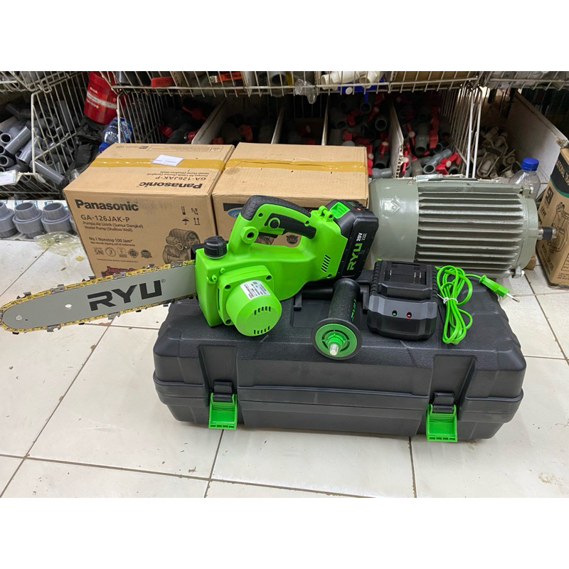 CHAINSAW BATERAI 10 INCI MEREK RYU