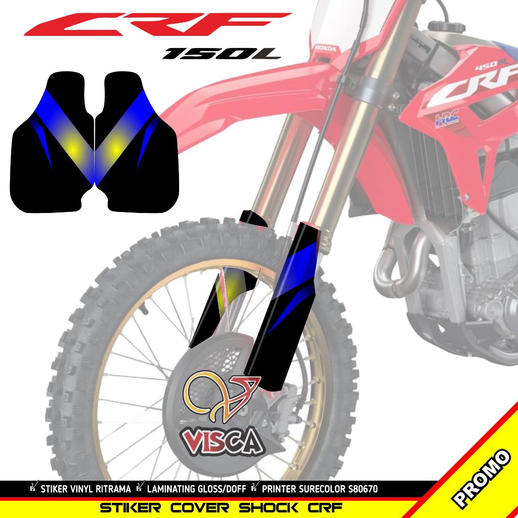 Stiker Cover Shock Honda CRF - Stiker CRF Desain Gold