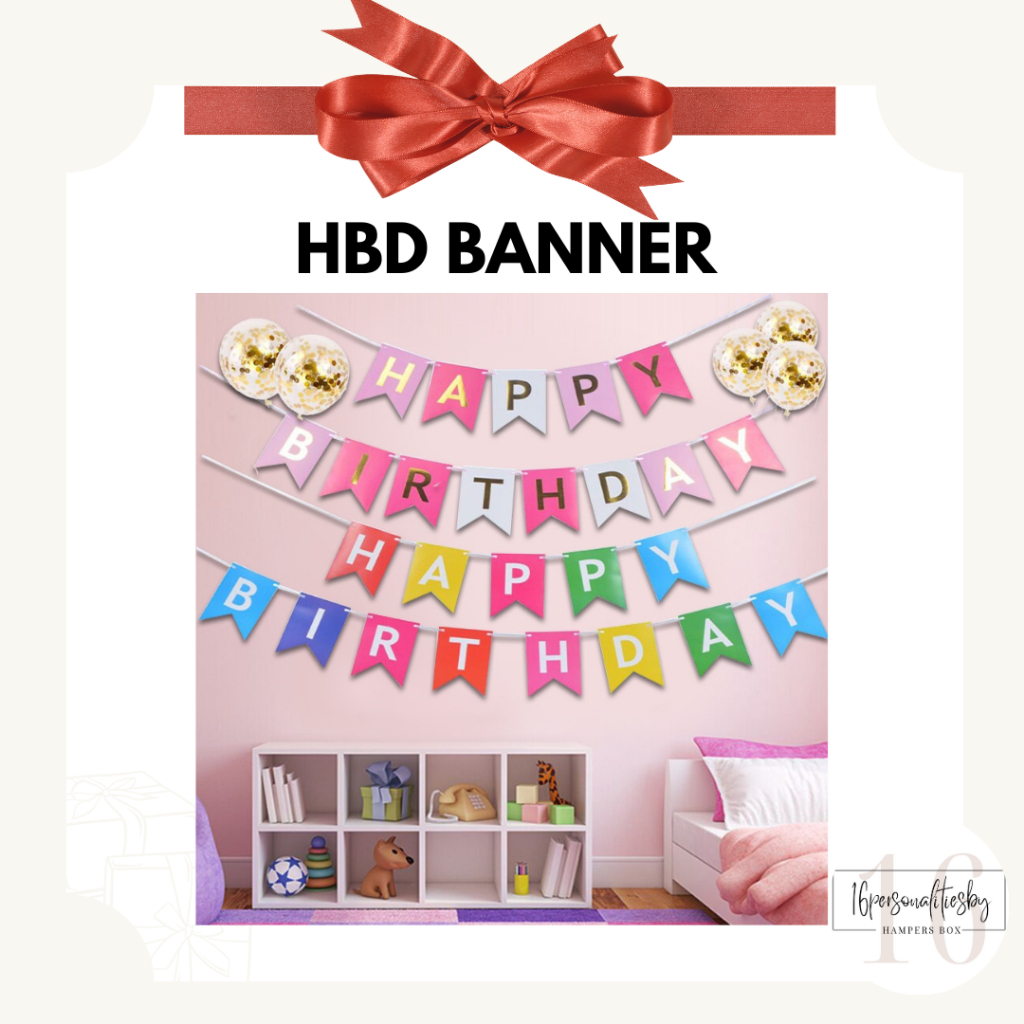 Banner Happy Birthday Warna Warni Backdrop Pesta Bendera Bunting Ultah Segilima Banner Tulisan Ulang