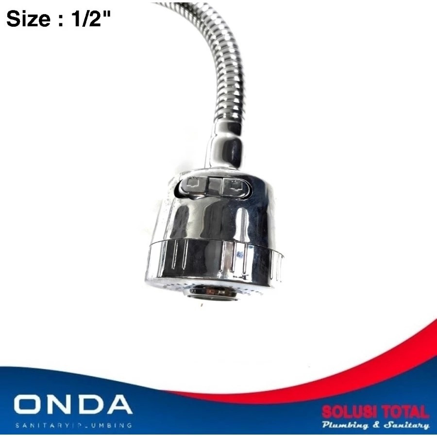 Keran Cuci Piring ONDA V 698 CA Kran Tanam Meja Flexible Kran Leher Angsa Onda