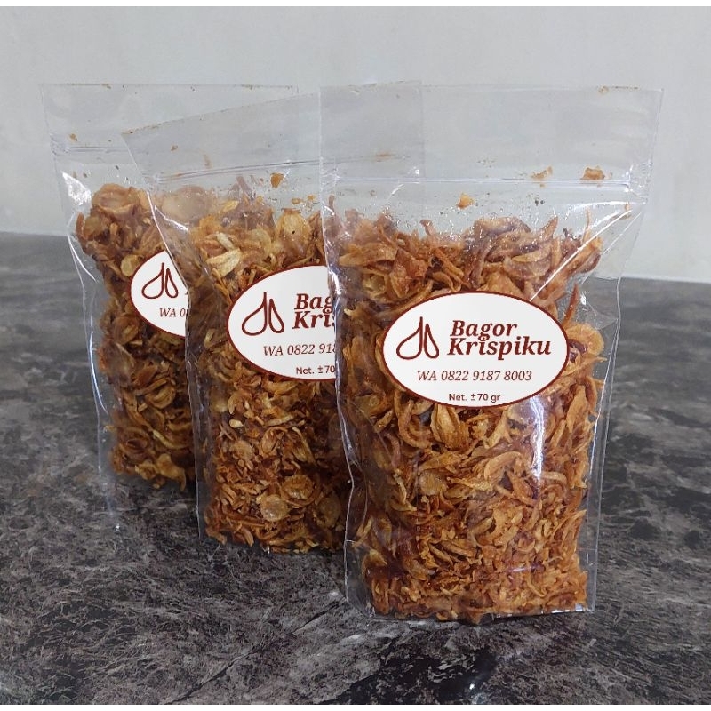 

Bawang goreng Krispiku Berat bersih 70gr