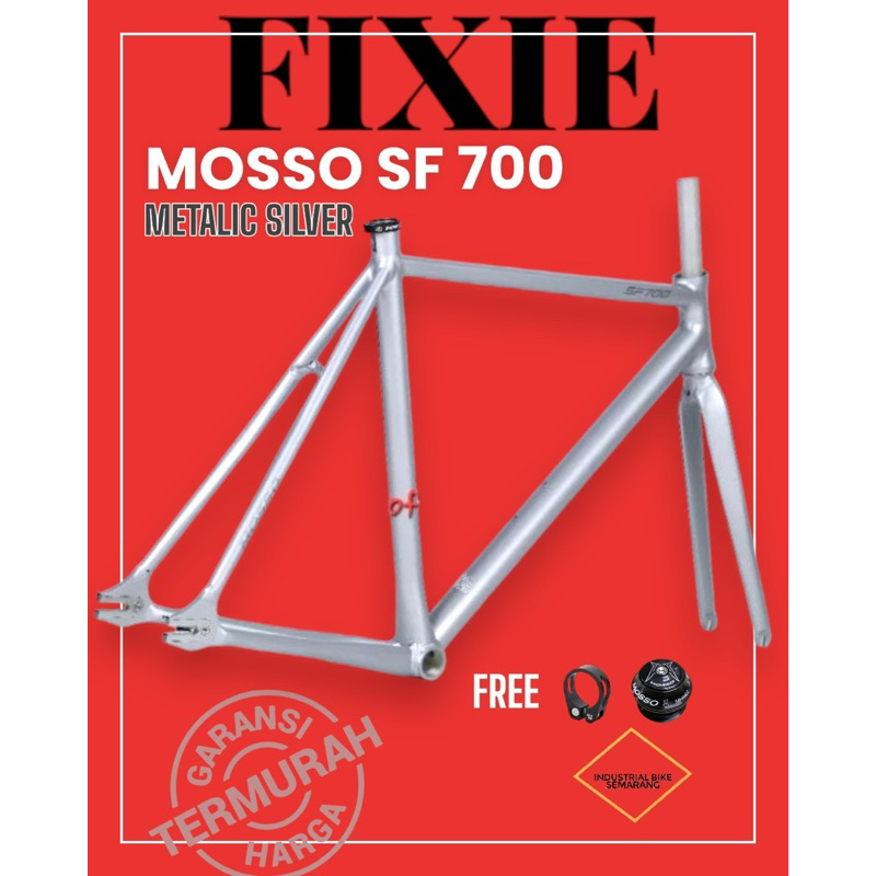 (( SF700 METALIC SILVER )) Frame Sepeda Fixie Rangka Fixi Fixed Gear Bicycle Track Bike Alloy The Be