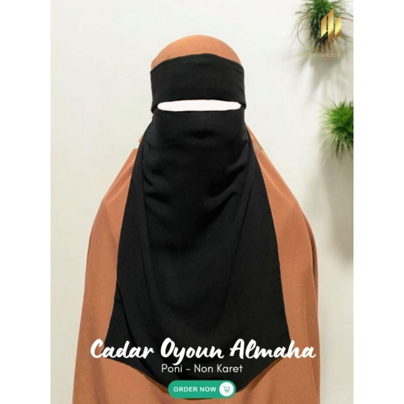 cadar /niqab bandana poni brand Oyoun Almaha made in madinah