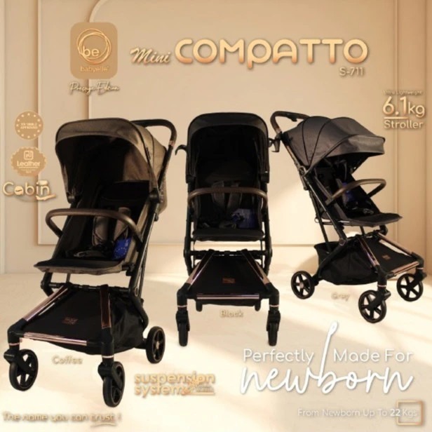 Baby Elle Stroller Mini Compatto Prestige Edition Auto Fold S-711 / Kereta Dorong Bayi
