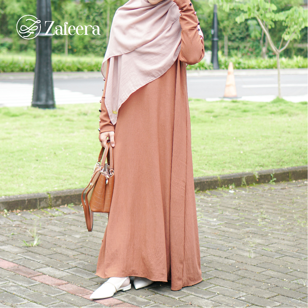 ZULFA ABAYA BY ZAFEERA - DRESS GAMIS WANITA MUSLIM POLOS