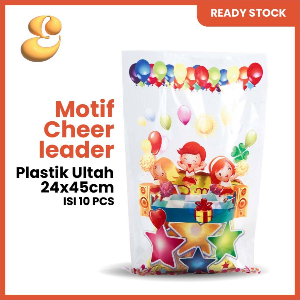 

Plastik OPP Ultah Ukuran 24x45cm Motif Cheerleader + PITA KAWAT PENGIKAT 10pcs\pack Ulang Tahun\Bingkisan