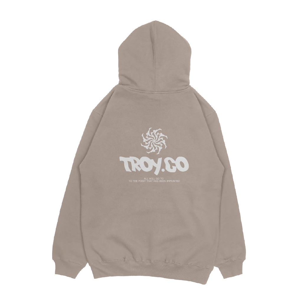 Troy Company Hoodie Brown Latte Blitz  - Hoodie Pria Latte KH 2732