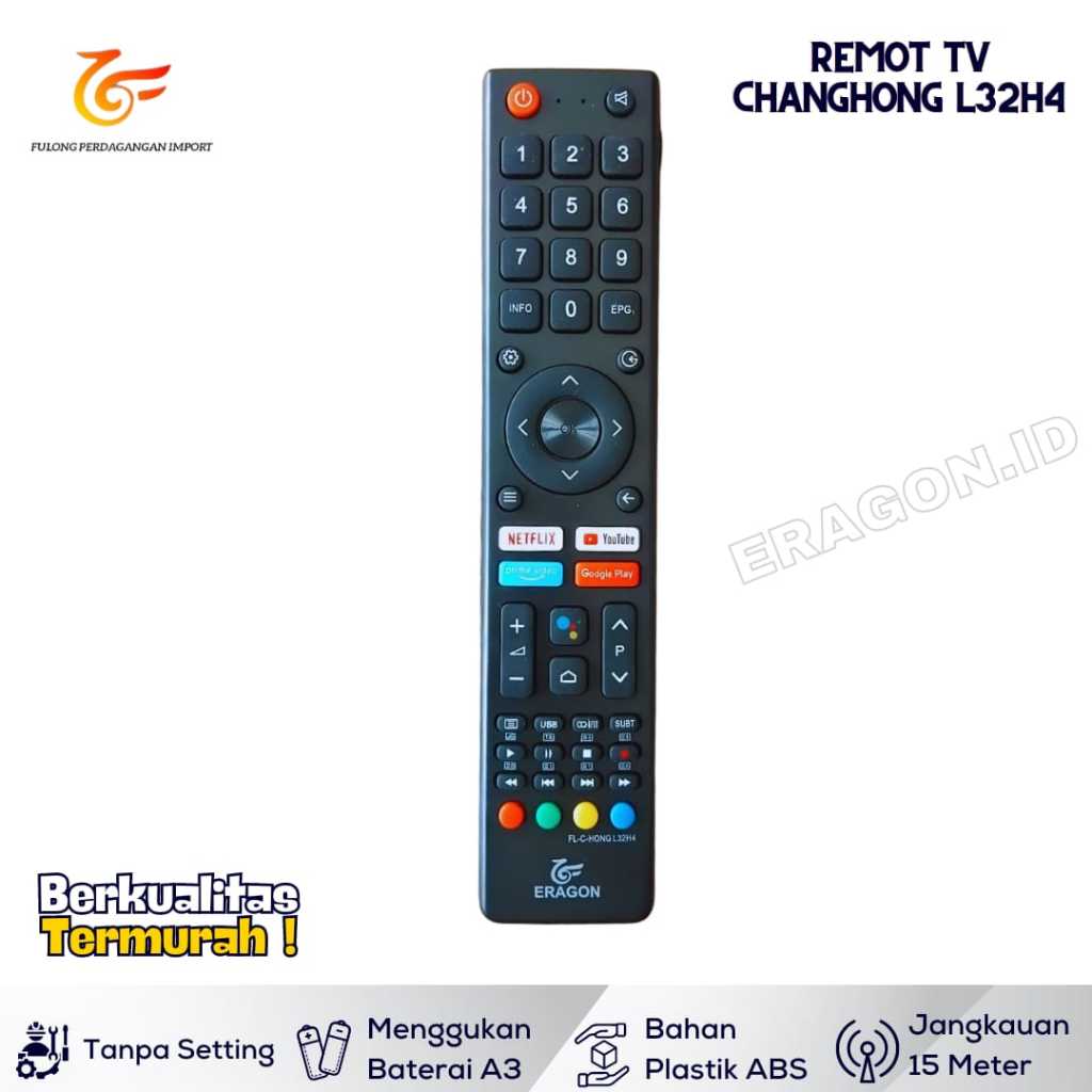 ERAGON Remote TV | Suitable For Changhong Android TV L32H4 TERMURAH  BISA COD
