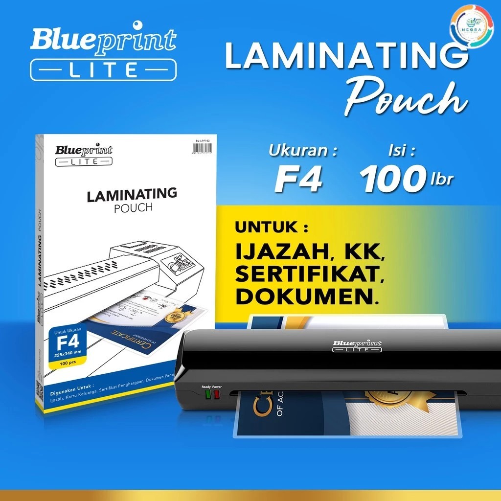 

Blueprint Lite Laminating Pouch Film F4 BL LPF-102 | PUTIH