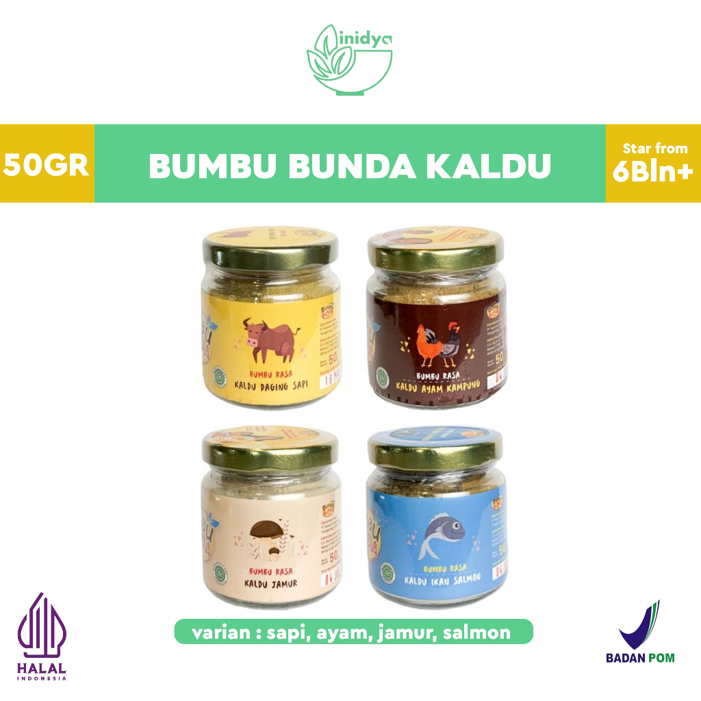 

Bumbu Bunda By Elia Kaldu MPASI / Kaldu Organik / Kaldu Ayam / Kaldu Sapi / Kaldu Salmon / Kaldu Jamur 50gr