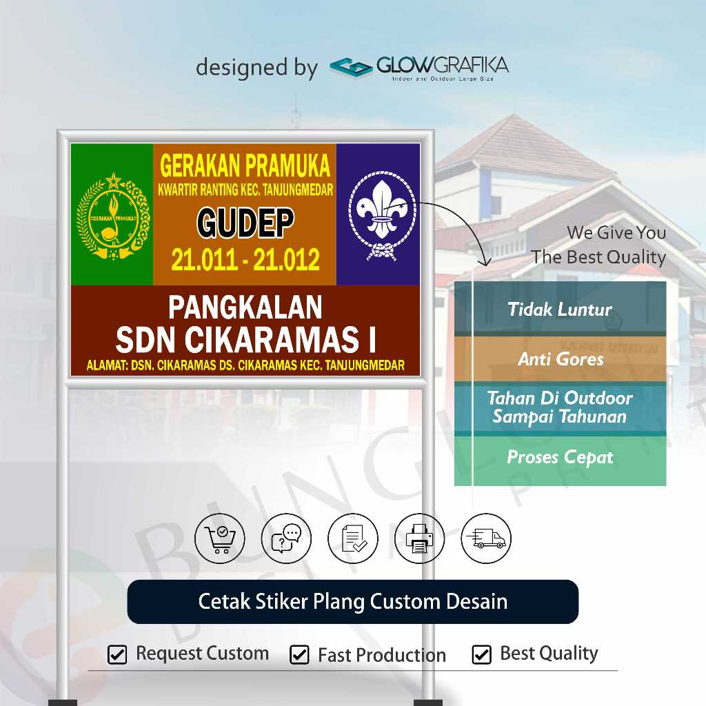 

STICKER PLANG PRAMUKA PLANG SEKOLAH CUSTOM DAN FREE DESAIN TAHAN HINGGA TAHUNAN