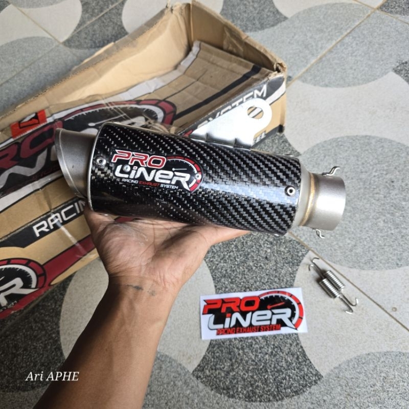 slincer silincer knalpot proliner tr1r short carbon original pro liner
