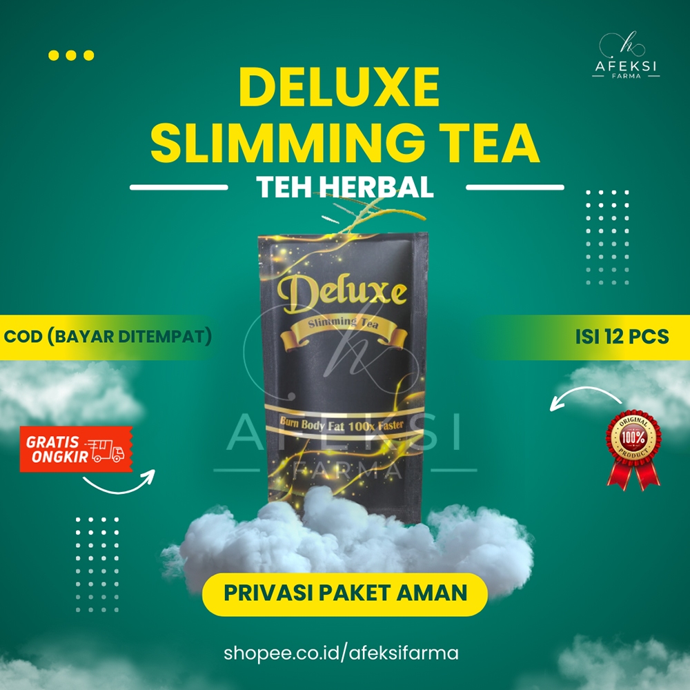 Deluxe Slimming Tea Pelangsing Herbal Penurun Berat Badan Diet Detox Tea Herbal Teh