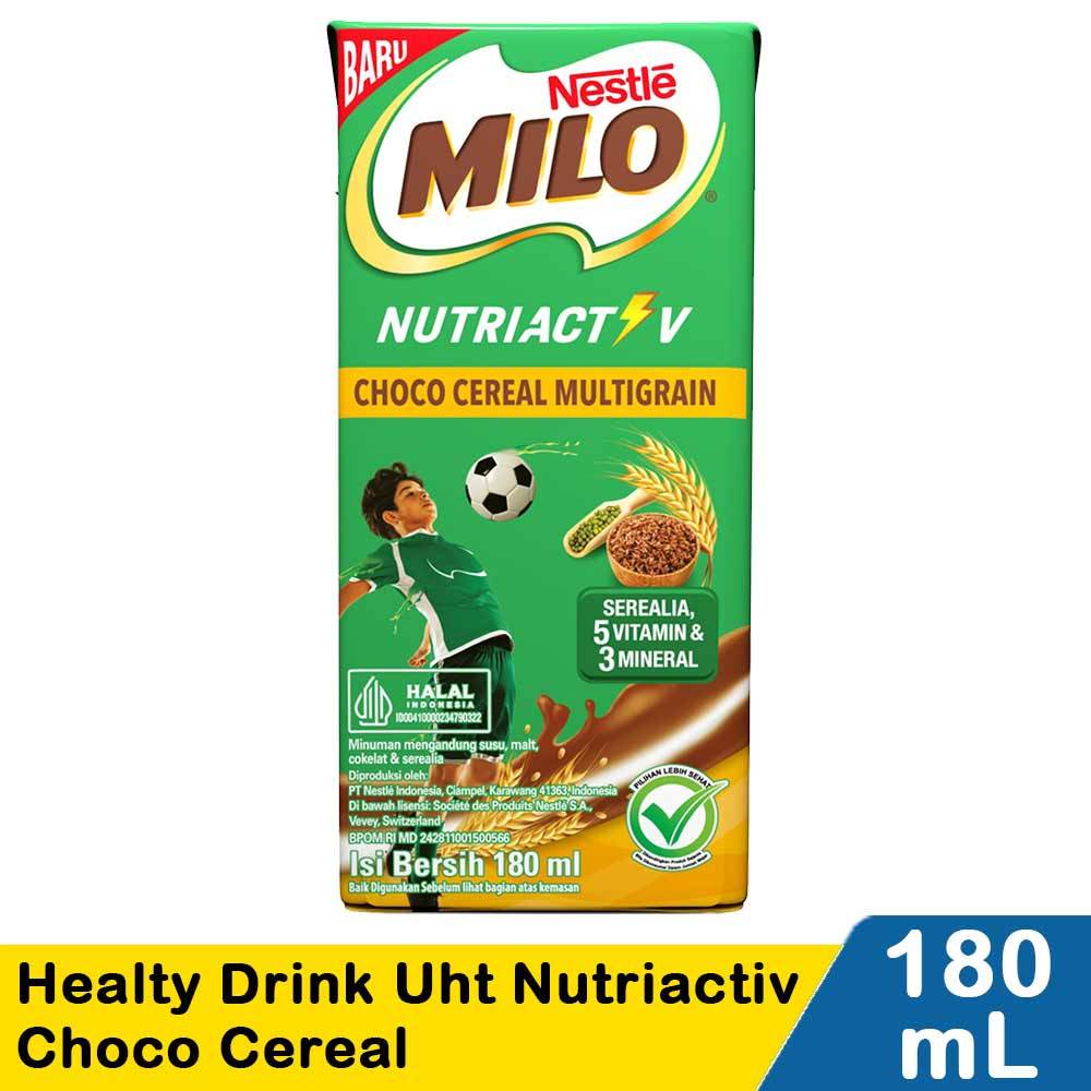 

milo susu uht choco cereal multigrain 180ml