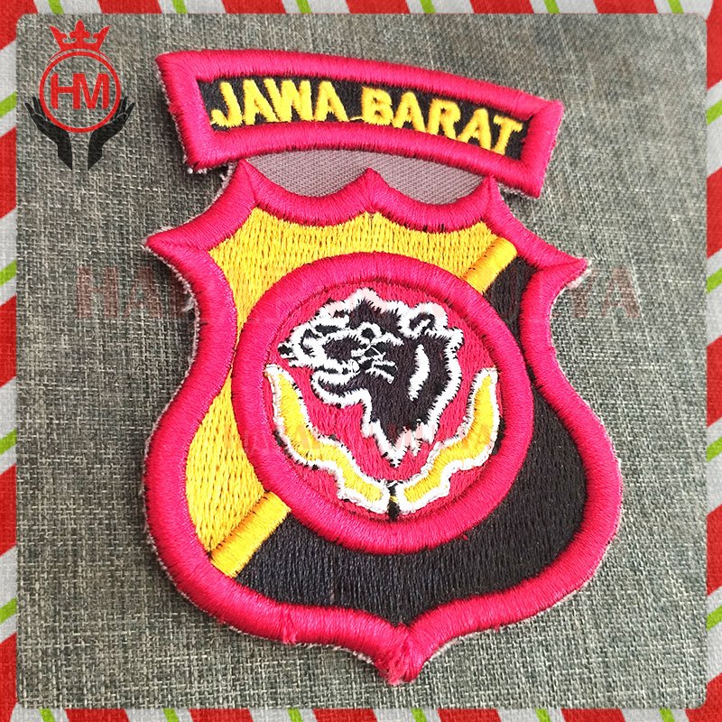 Badge Patch Logo Polda Jawa Barat Bordir Polda Jabar - HM