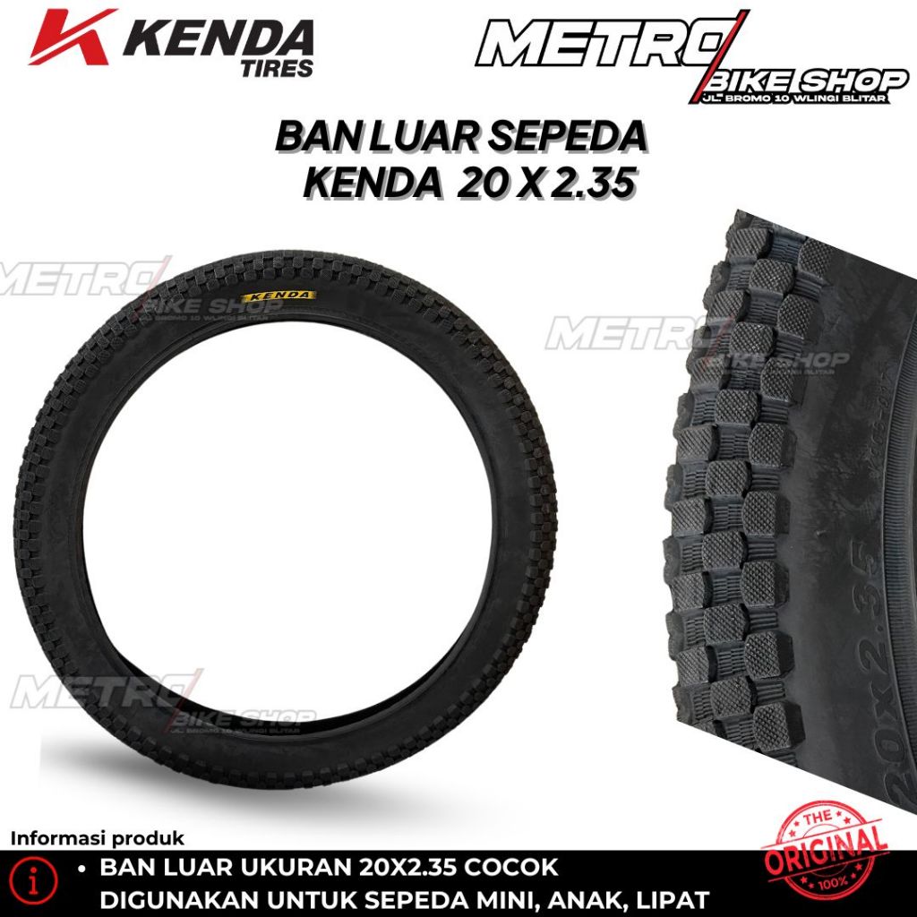 Ban Luar Sepeda Kenda 20 x 2.35 Ban Luar Sepeda BMX Ban Luar Sepeda Anak