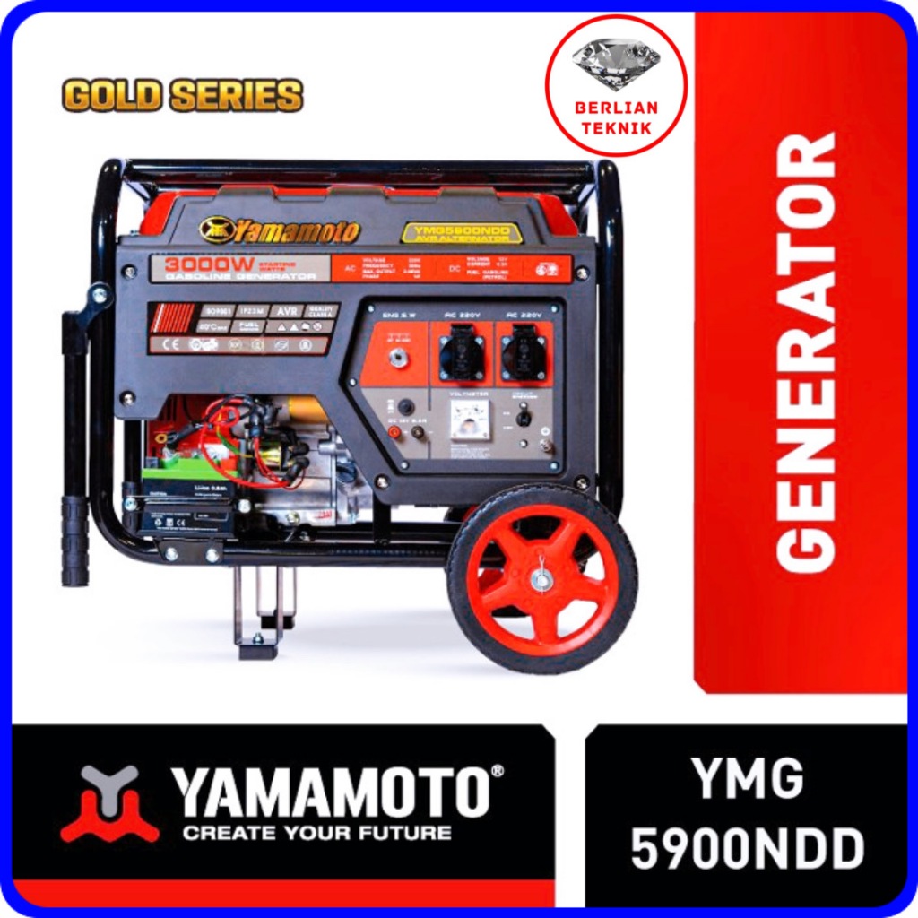 Gasoline Generator Genset Bensin Yamamoto YMG 5900 NDD / 3000 Watt