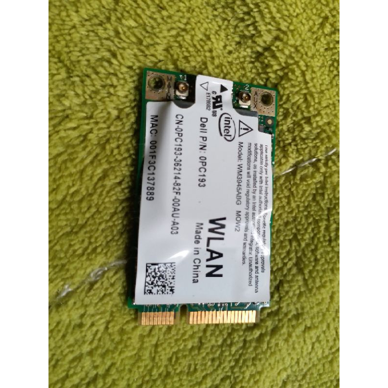 WIFI WIRELESS WLAN CARD DELL INSPIRON 1525 6400 9400 MINI-PCIE WM3945ABG (MOW2)