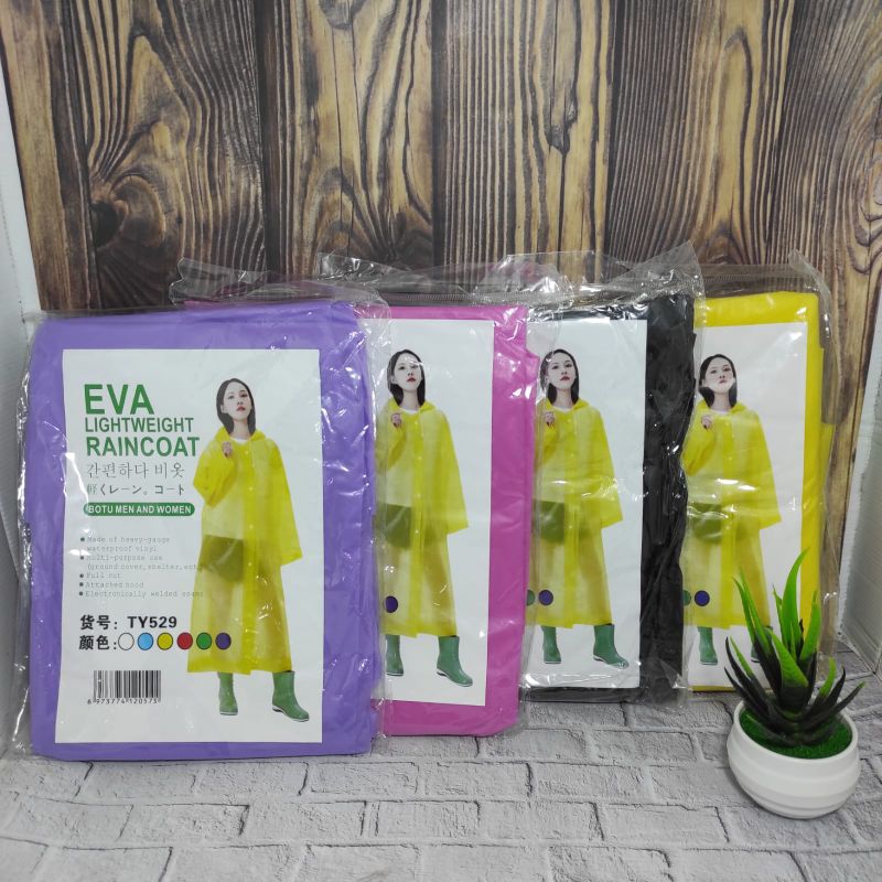 JAS HUJAN EVA DEWASA KOREA PONCO / JAS HUJAN PRIA WANITA RAINCOAT / JAS HUJAN PONCO
