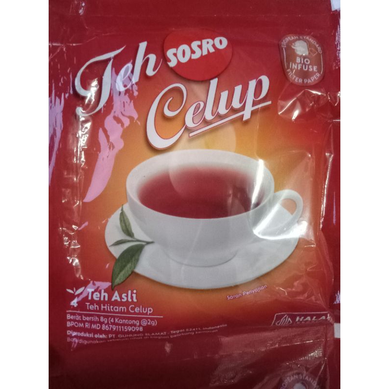 

Teh Celup SOSRO Sachets isi 4