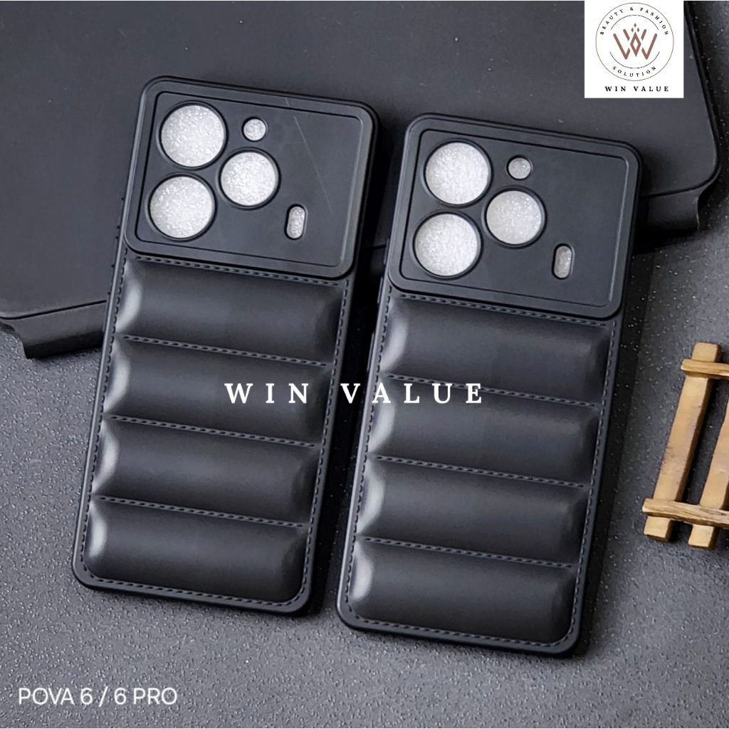 Tecno Pova 6 Tecno Pova 6 Pro Case Bantal / Case Pillow Softcase Black Tecno Pova 6 Tecno Pova 6 Pro