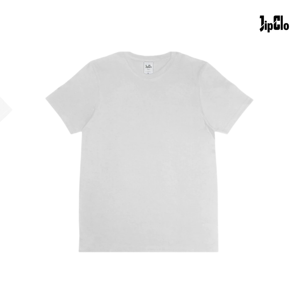 JipClo Kaos Polos Built Up Unisex Pria Wanita T-shirt Putih Cotton 24s