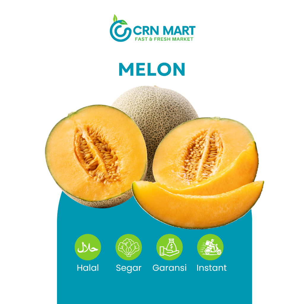 

CRN MART - Melon Segar/Buah-buahan Segar/Melon Fresh Per Buah Berat 1,3-1,5 kg