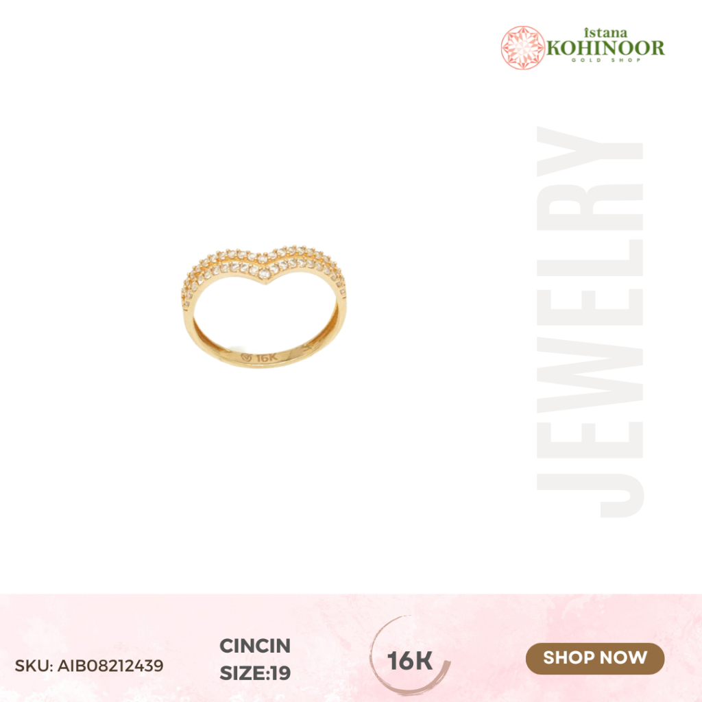 KOHINOOR CINCIN YELLOW GOLD EMAS GOLD 16K RING