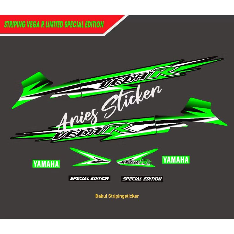 Sticker striping motor yamaha vega r lama custom model fiz r limited spesial edition custom malaysia