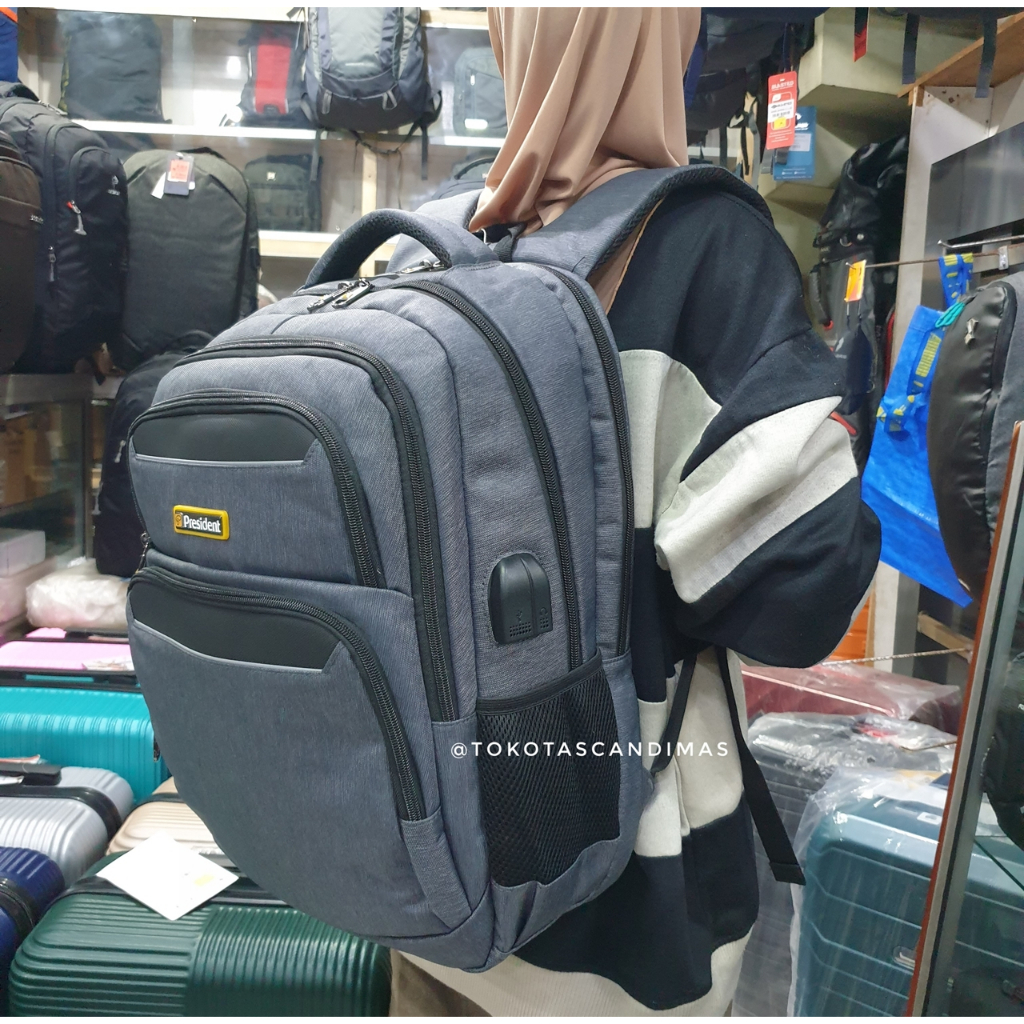 Tas Ransel Laptop President 2953 Port USB