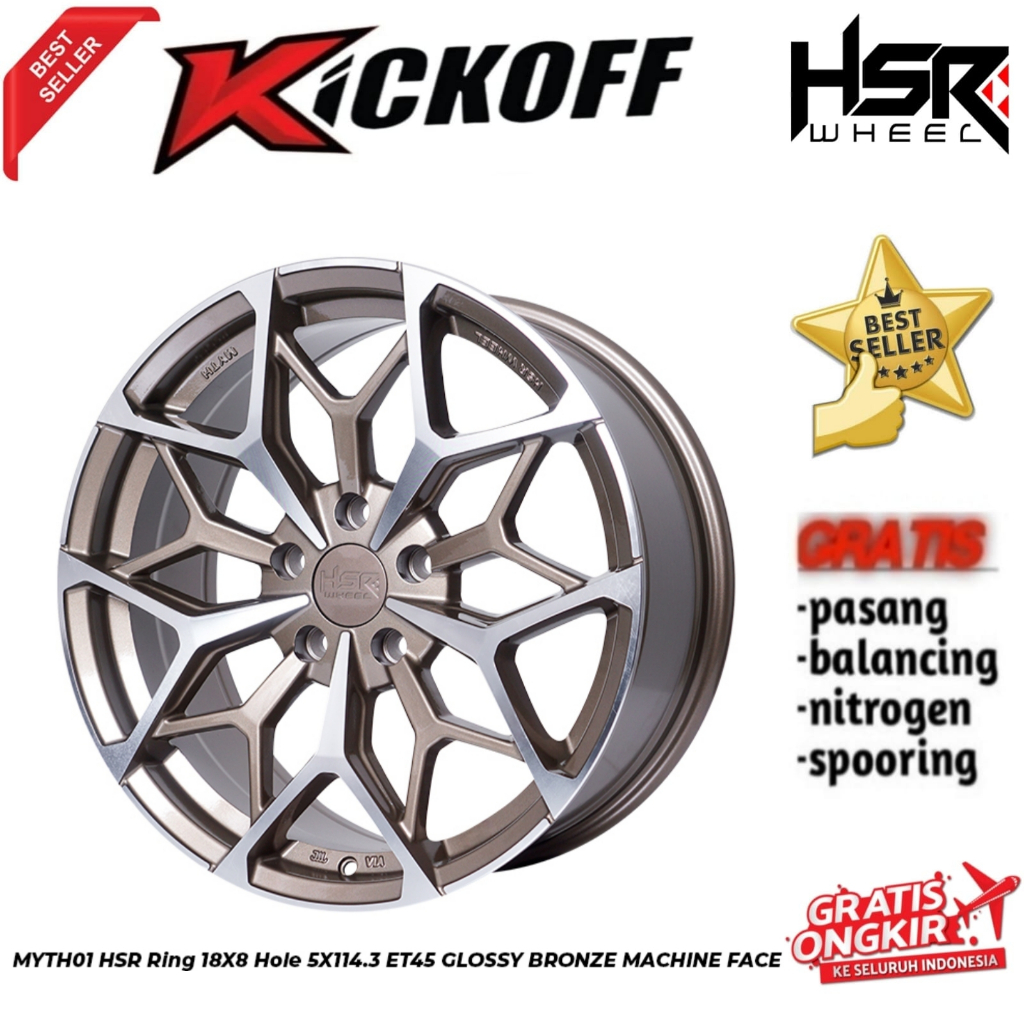 VELG RING 18 MYTH01 HSR UNTUK MOBIL SPORTAGE MURANO LEXUS MAZDA3 DELICA XPANDER ULTIMATE DLL