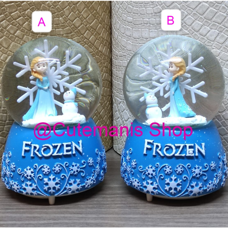 Kotak Musik Frozen Snowball Bola Kristal Salju Frozen Lampu Musik