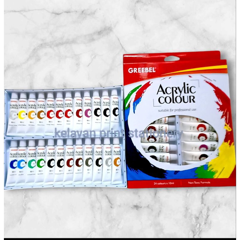 

(1 SET) CAT ACRYLIC GREEBEL 10ML 24 WARNA