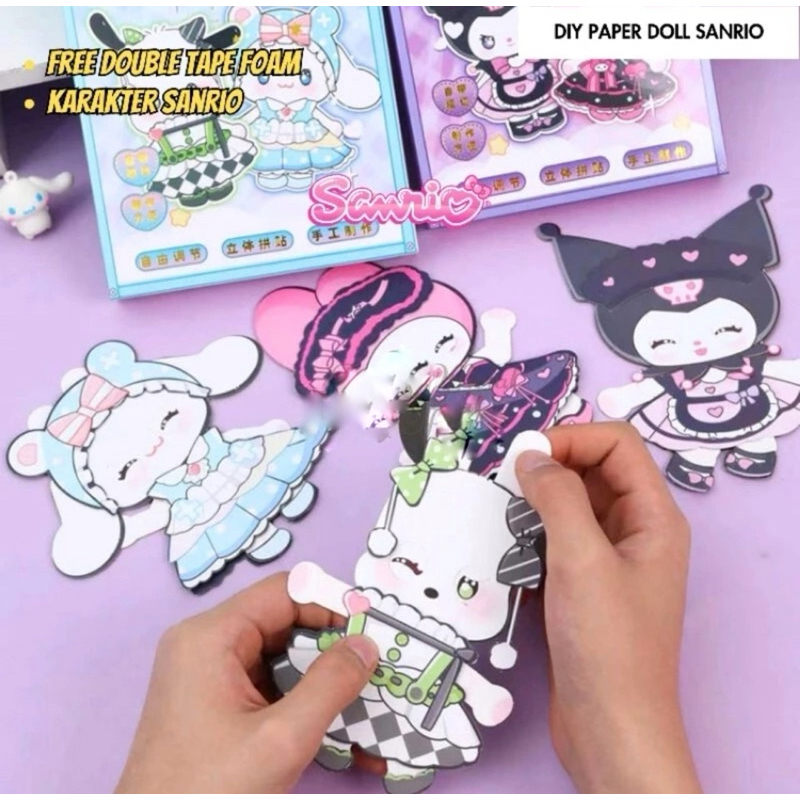 

STIKER BONEKA GOYANG SANRIO LBR DIY / STICKER DOLL / MAINAN