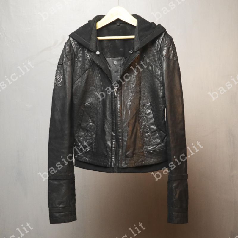 Exr biker leather jacket second preloved