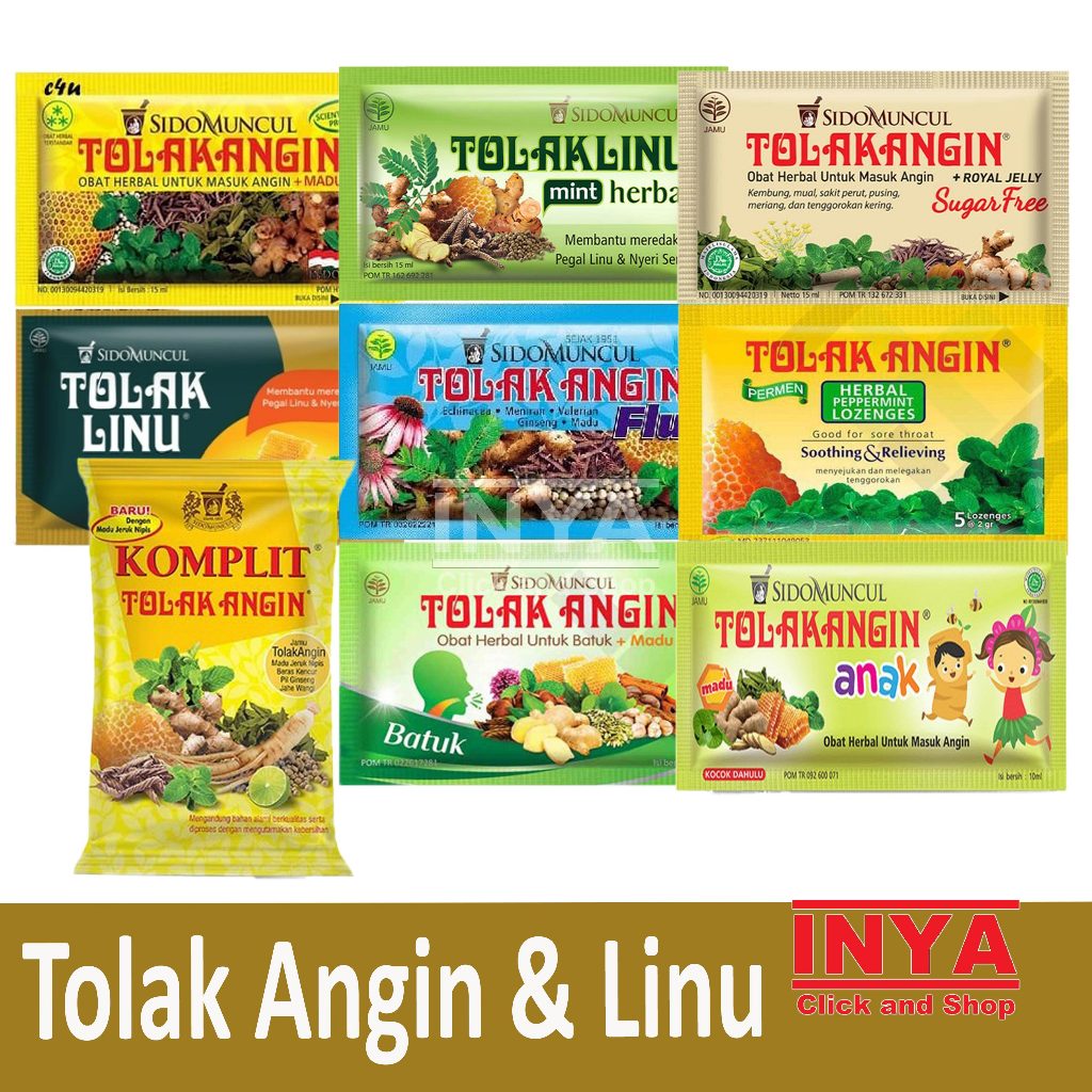 Tolak Angin & Linu Obat Herbal Sachet - Jamu - Masuk Angin