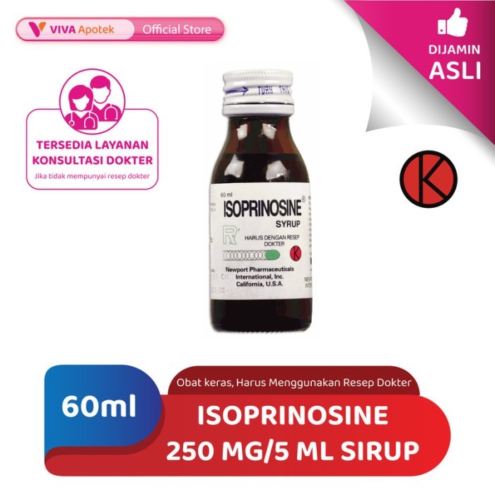 Isoprinosine 250 mg/5 ml Sirup / Infeksi Virus (60 ml)