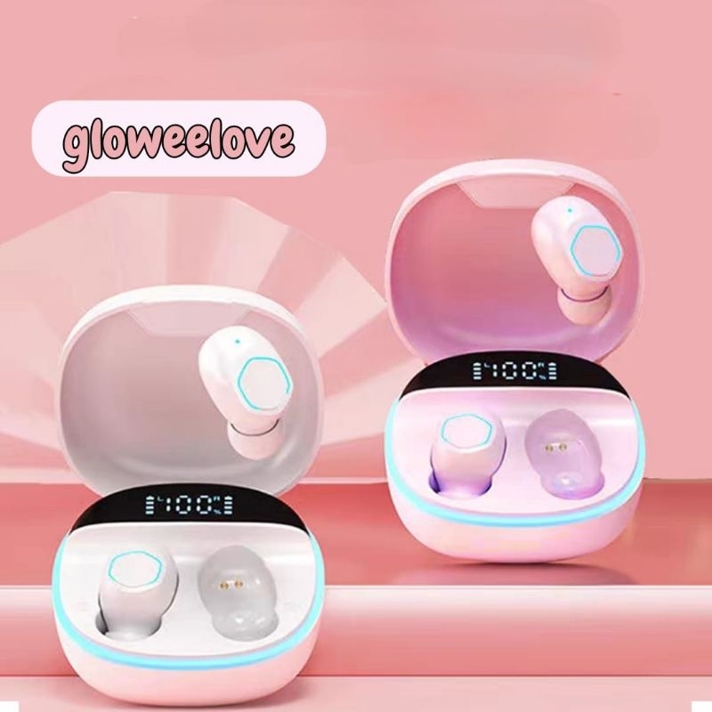 M13 Macaron Headset Bluetooth TWS With Mic Breathing Light Case Led Earphone