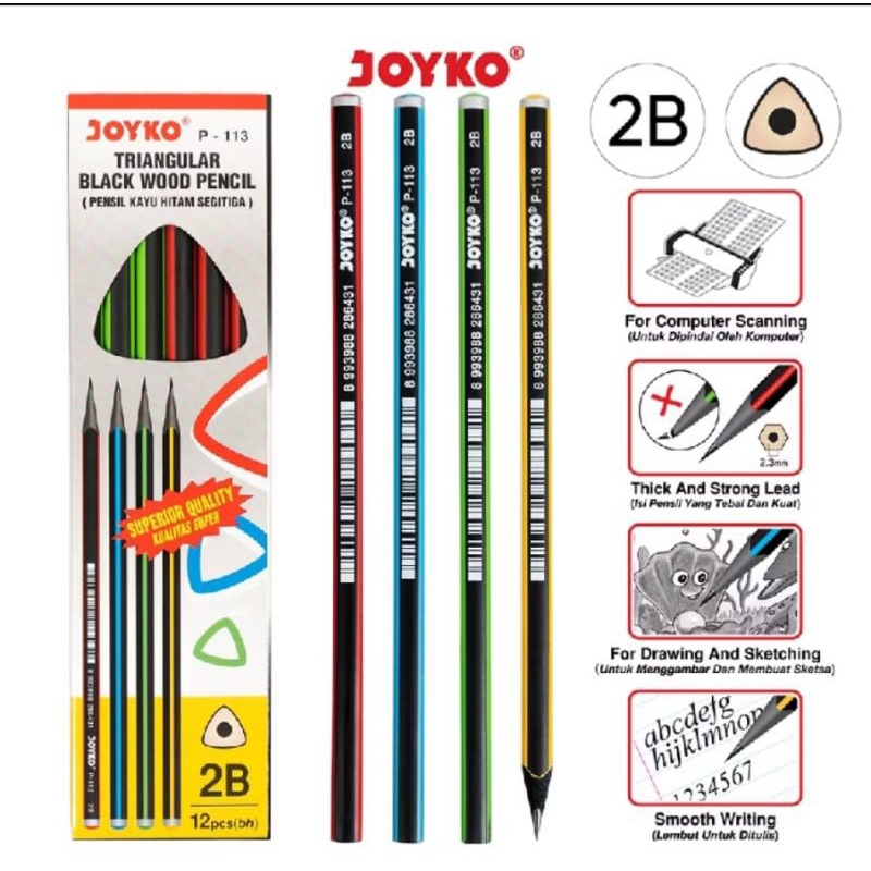 

Pensil Joyko P-113 1pack isi 12pc/pensil