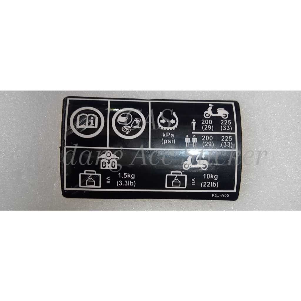 STICKER WARNING HONDA BEAT PCX SCOPPY VARIO GENIO YAMAHA