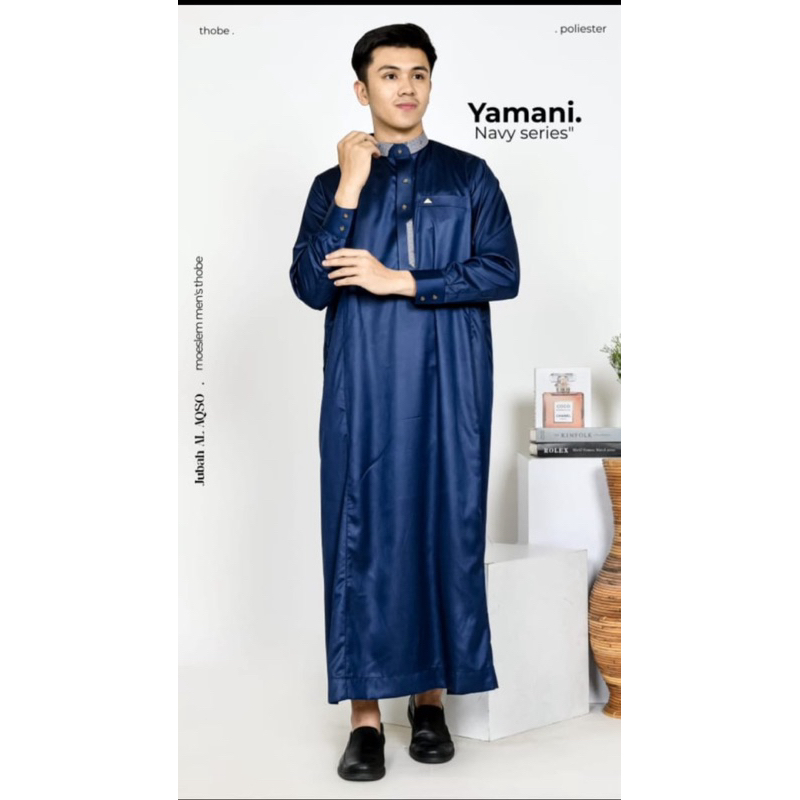 jubah pria muslim AL-AQSO TEMBORO Polyester ORIGINAL PRODUK