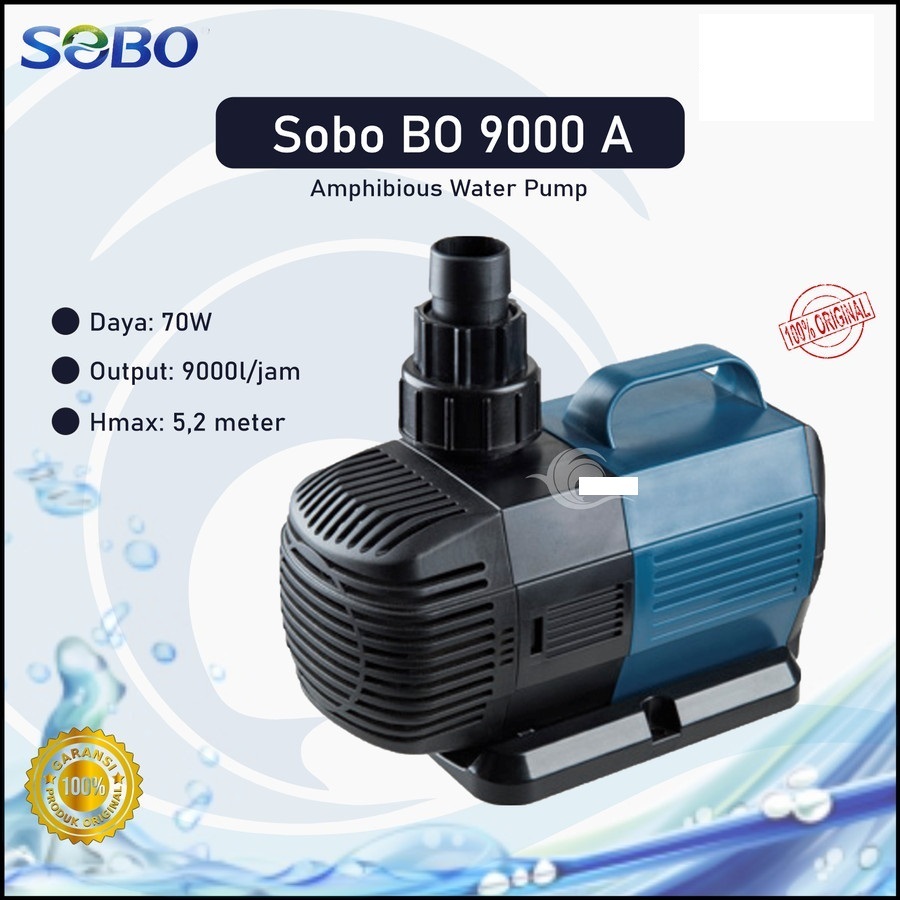 Pompa Aquarium SOBO BO9000A / Pompa Kolam Ikan Celup SOBO BO-9000A 70W 9000L/H 5,2M