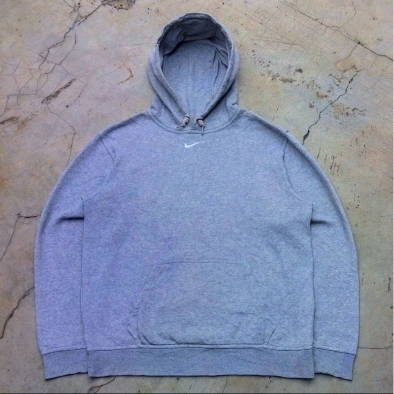 Nike Center Small Swoosh Hoodie Grey