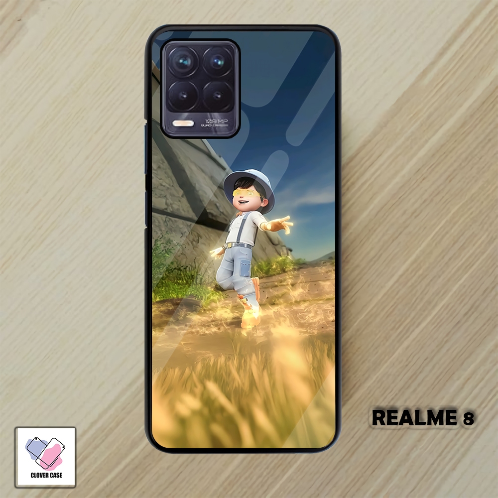[KN17]  Case Glossy Case | REALME 8 | CASE KEKINIAN LUCU |  Casing Hp Kilau Motif BOBOIBOY