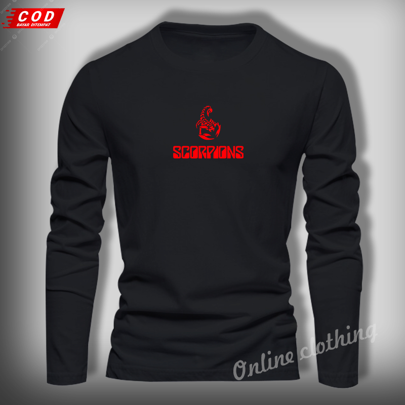 Baju Kaos Scorpions Lengan Panjang Pria Dewasa - Baju Casual Daily Outfit