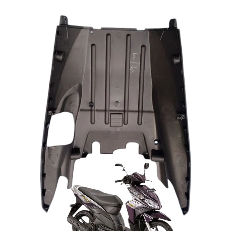 Cover under dek bawah lantai pijakan kaki Vario 110 techno karbu