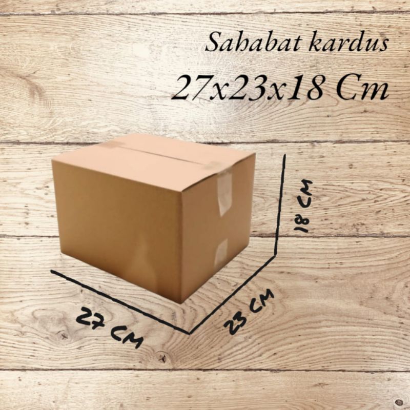 

kardus box Ukuran 27x23x18 cm single wall polos