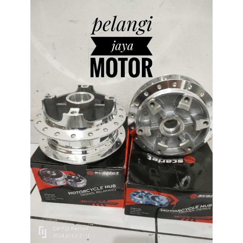Tromol Crum Set depan belakang Honda Cb 150 R Old - Cbr150 R - Cb150R -  Megapro Monoshock/ tromol c