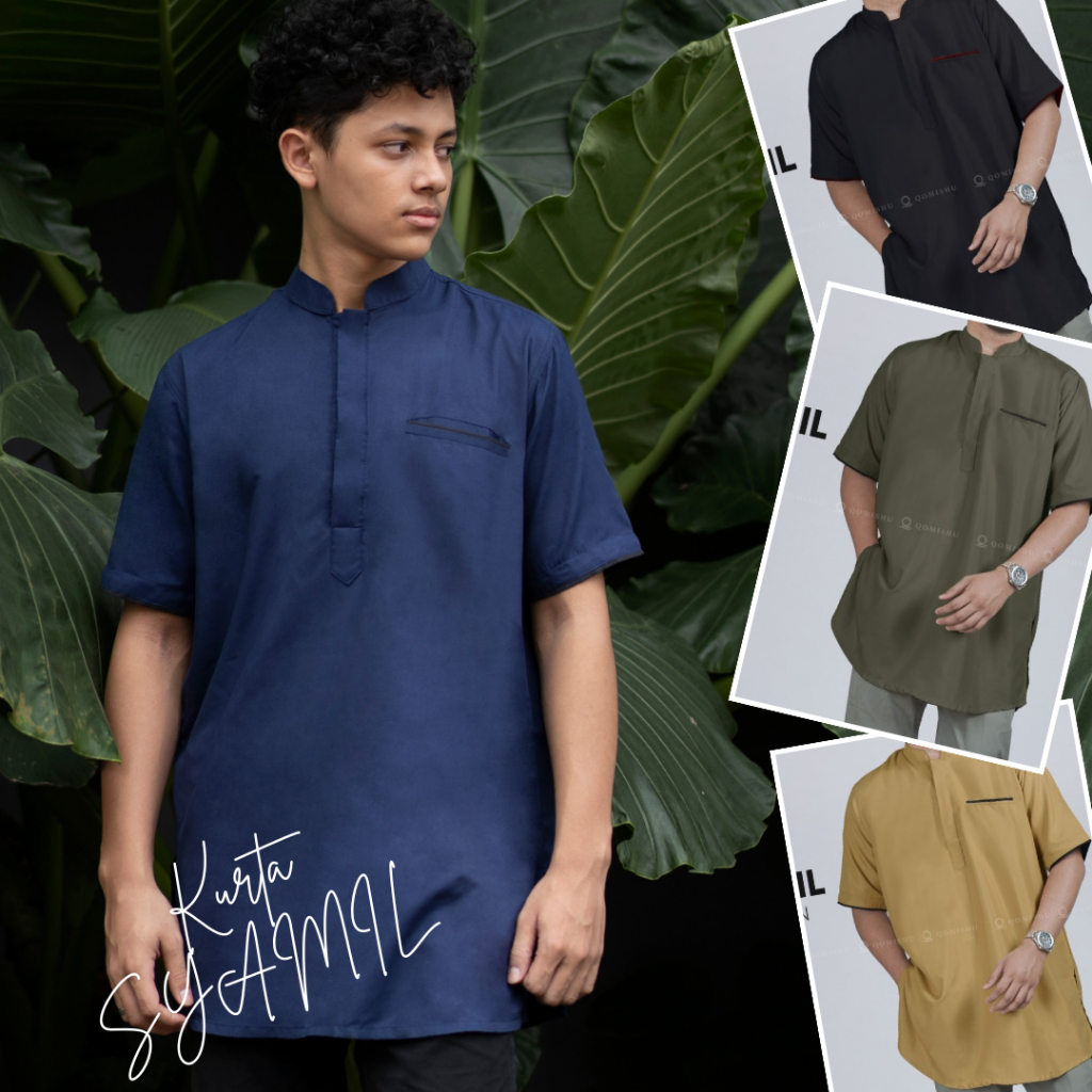 Baju Koko Kurta Pakistan Pria Dewasa Syamil Premium Jumbo oversize big size