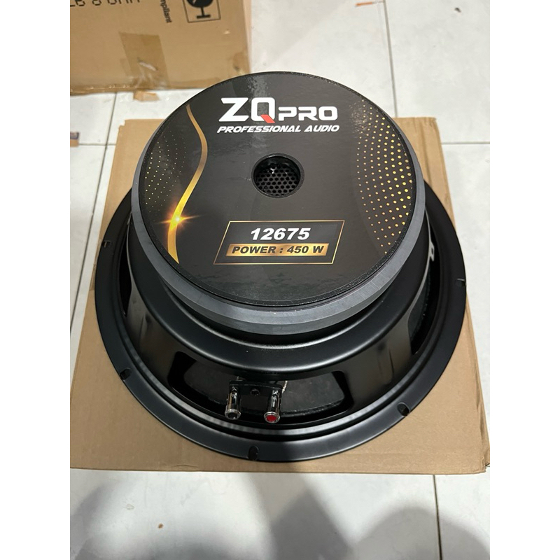 Speaker Component ZQ Pro Audio 12675 12 inch 12 inchi 12 in Power 450 Watt Vc 3 in Coil Inch Mid Low